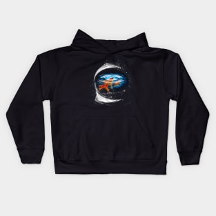 Astronaut and the goldfish Kids Hoodie